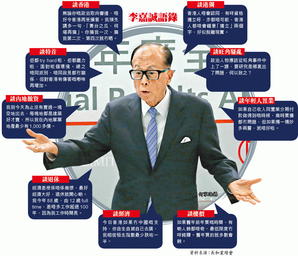 李嘉诚笑谈经济二十年来最差| 主页